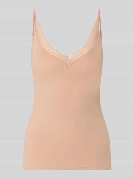 Zdjęcie produktu top Slim z obszyciem koronką model 'Go Blush' Sloggi Beżowy