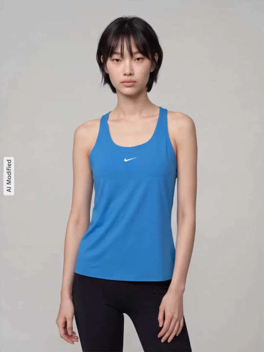 Zdjęcie produktu Top sportowy o kroju slim fit z nadrukiem z logo model 'Pro' Nike Niebieski
