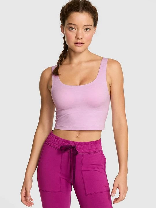 Zdjęcie produktu Top sportowy Relay z wbudowanym biustonoszem Victoria's Secret Fioletowy