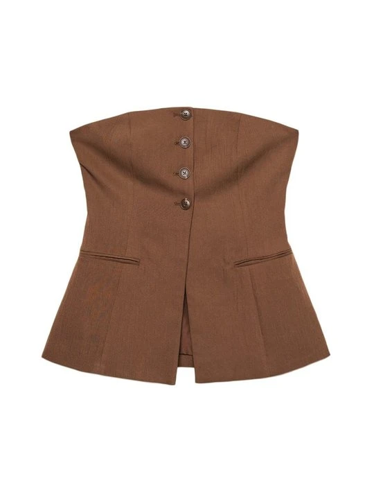 Zdjęcie produktu Top Stradivarius ciemnobrązowy