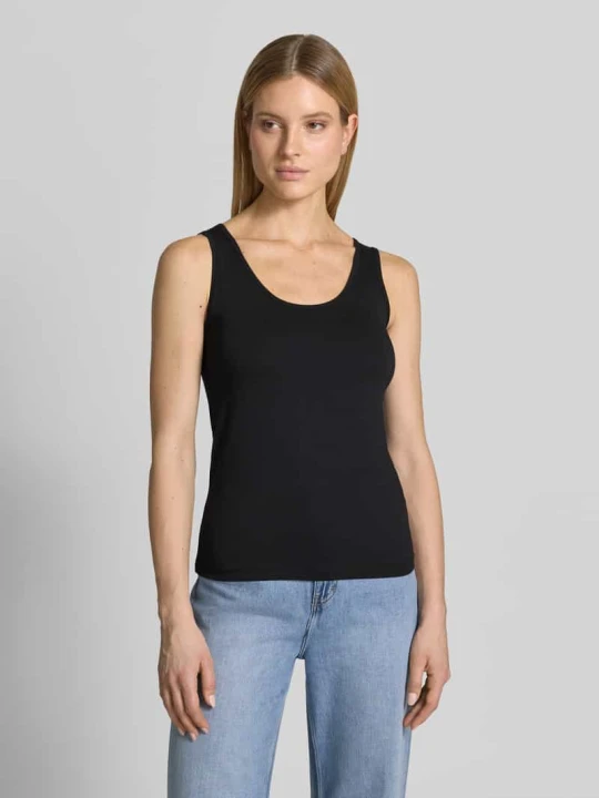 Zdjęcie produktu Top tank o kroju regular fit z mieszanki bawełny Tom Tailor Czarny