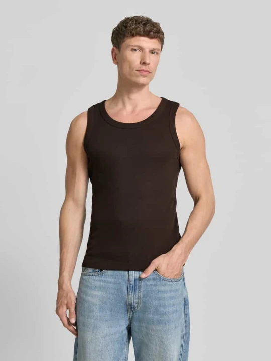 Zdjęcie produktu Top tank w prążkowanej fakturze model 'Nathan' Drykorn Ciemnobrązowy