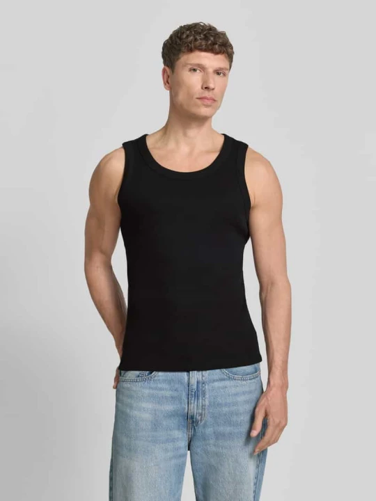 Zdjęcie produktu Top tank w prążkowanej fakturze model 'Nathan' Drykorn Czarny