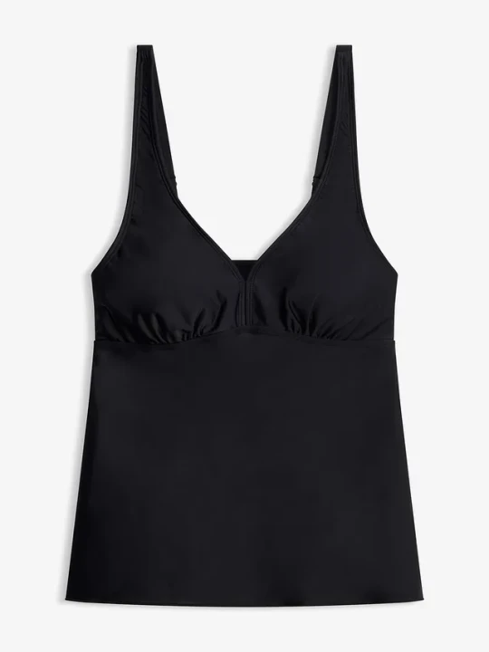 Zdjęcie produktu Top tankini z dekoltem w serek BonPrix czarny