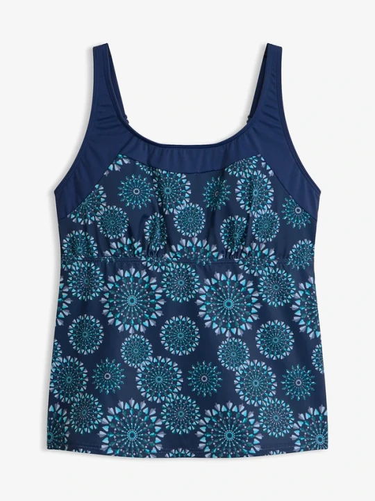 Zdjęcie produktu Top tankini z zabudowanym tyłem BonPrix niebieski