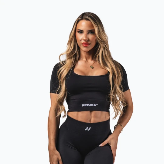 Zdjęcie produktu Top treningowy damski NEBBIA Flow Seamless black