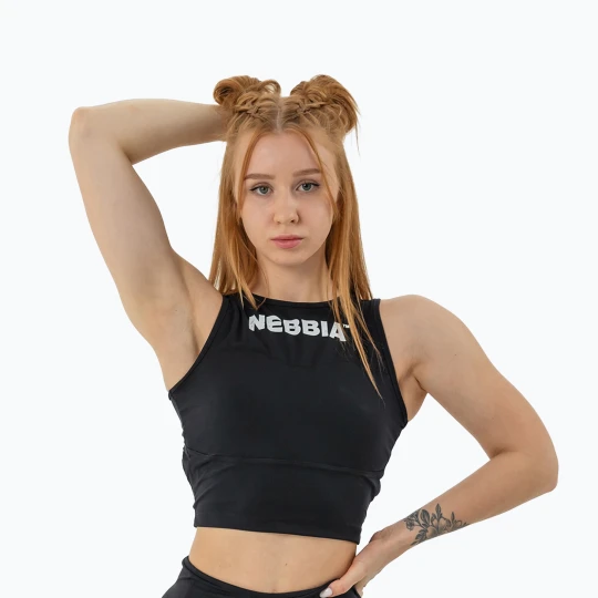 Zdjęcie produktu Top treningowy damski NEBBIA Gym Therapy Cropped black
