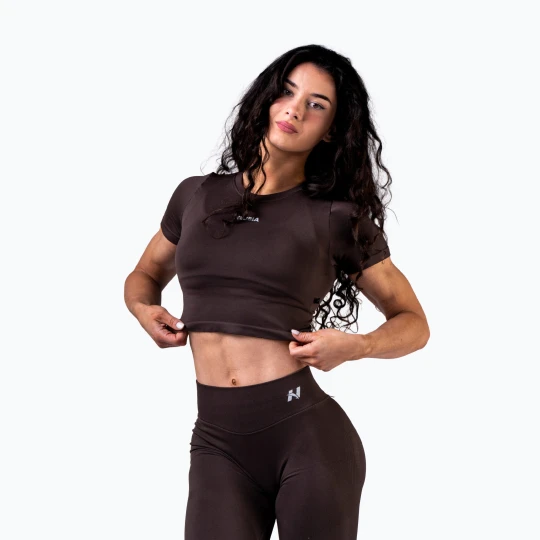 Zdjęcie produktu Top treningowy damski NEBBIA Power dark brown