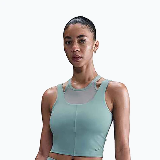 Zdjęcie produktu Top treningowy damski Nike One Fitted Dri-Fit Cropped Tank cannon / bicoastal Niebieski