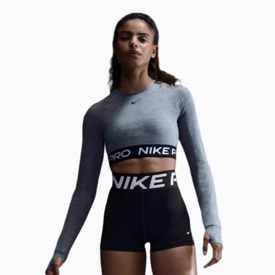 Zdjęcie produktu Top treningowy longsleeve damski Nike Pro 365 Dri-Fit smoke grey / heather