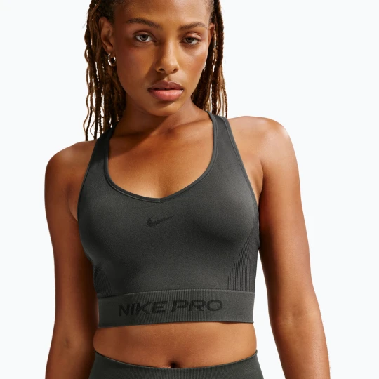 Zdjęcie produktu Top treningowy Nike Pro Seamless Dri-Fit Cropped dark smoke grey
