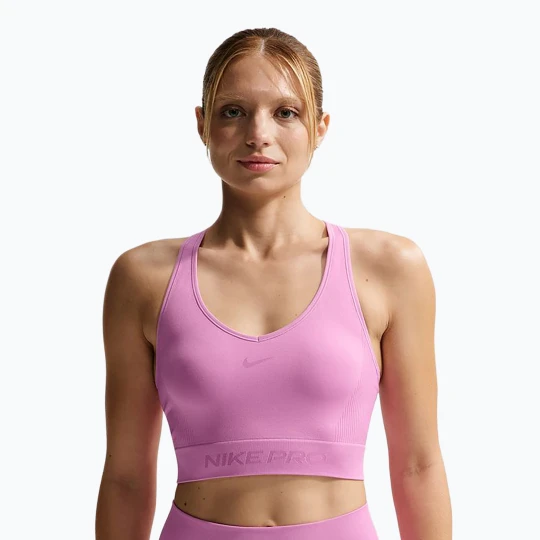 Zdjęcie produktu Top treningowy Nike Pro Seamless Dri-Fit Cropped light magenta Różowy