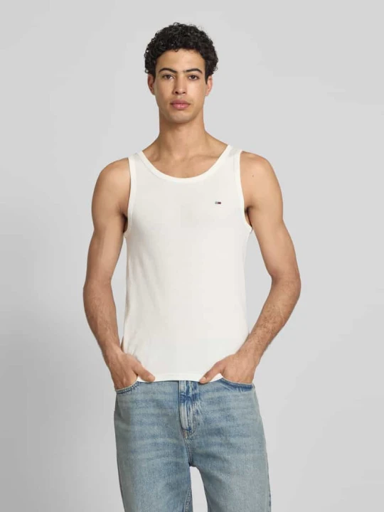 Zdjęcie produktu Top typu krój slim fit z czystej bawełny w zestaw 2 szt. Tommy Jeans Złamany biały