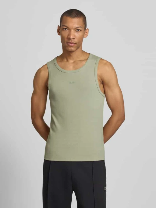 Zdjęcie produktu Top typu tank o kroju slim fit z mieszanki bawełny model 'DAPOTA' Hugo Trzcinowy