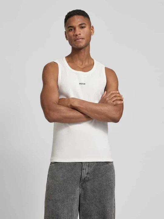 Zdjęcie produktu Top typu tank o kroju slim fit z mieszanki bawełny model 'DAPOTA' Hugo Biały