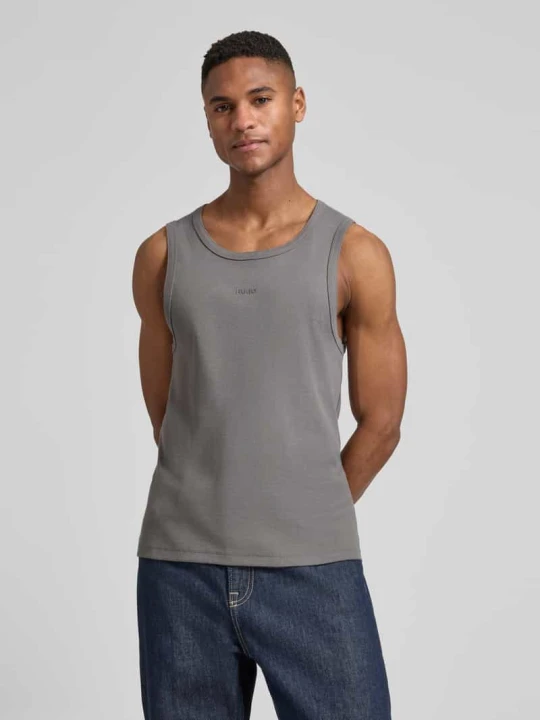 Zdjęcie produktu Top typu tank o kroju slim fit z mieszanki bawełny model 'DAPOTA' Hugo Średnioszary