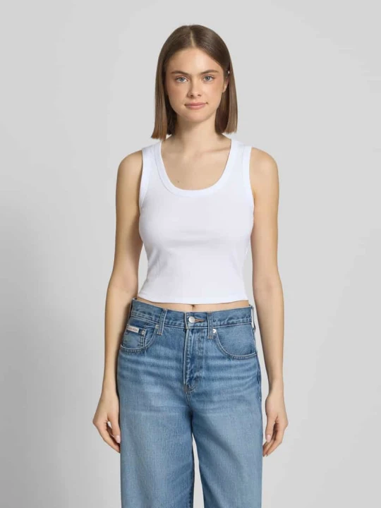 Zdjęcie produktu Top typu tank o kroju slim fit z mieszanki bawełny model 'EASY' Only Biały