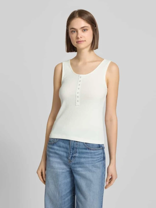 Zdjęcie produktu Top typu tank o kroju slim fit z mieszanki bawełny model 'SIMPLE' Only Złamany biały