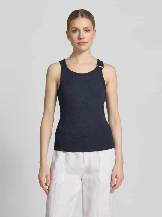 Zdjęcie produktu Top typu tank top o kroju regular fit z mieszanki wiskozy model 'KIKI' Vero Moda Ciemnoniebieski