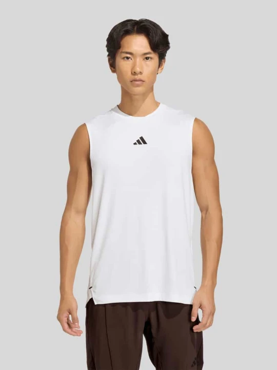 Zdjęcie produktu Top typu tank top o kroju regular fit z nadrukiem logo Adidas Biały