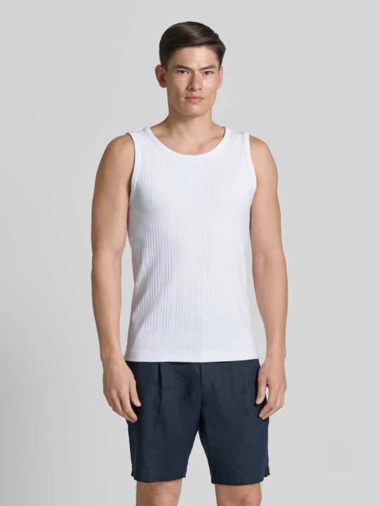 Zdjęcie produktu Top typu tank w kroju regular fit z mieszanki bawełny model 'ANDRE' Selected Homme Biały