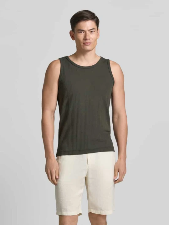 Zdjęcie produktu Top typu tank w kroju regular fit z mieszanki bawełny model 'ANDRE' Selected Antracytowy