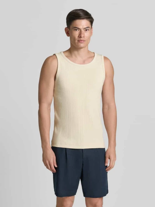 Zdjęcie produktu Top typu tank w kroju regular fit z mieszanki bawełny model 'ANDRE' Selected Homme Beżowy