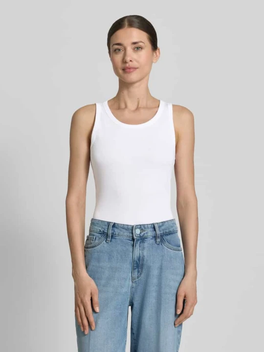 Zdjęcie produktu Top typu tank w kroju regular fit z mieszanki bawełny s.Oliver Biały