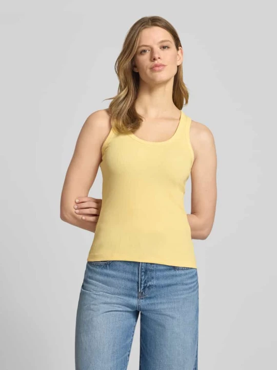 Zdjęcie produktu Top typu tank w prążkowanym stylu model 'FRIDA' JJXX Jasnożółty