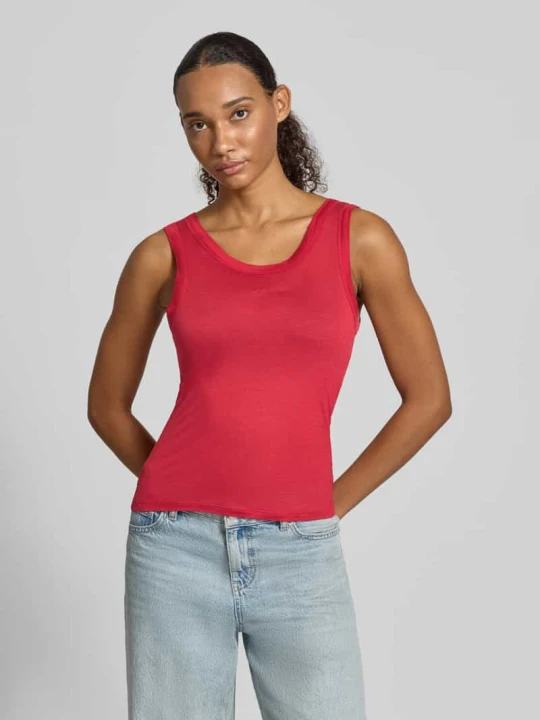Zdjęcie produktu Top typu tank z mieszanki modalu i kaszmiru krój slim fit Model 'Junie' Oh April Wiśniowy