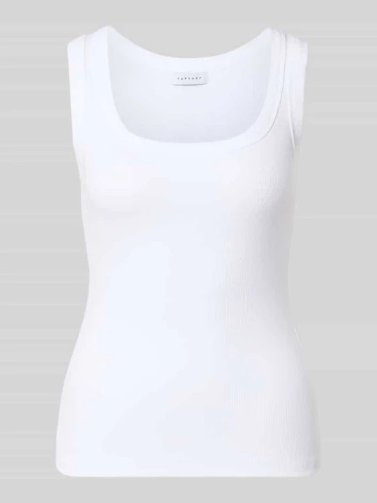 Zdjęcie produktu Top w efekt prążkowania model 'HONEY' Topshop Biały