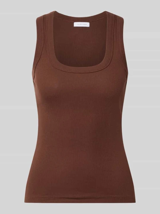 Zdjęcie produktu Top w efekt prążkowania model 'HONEY' Topshop Czekoladowy