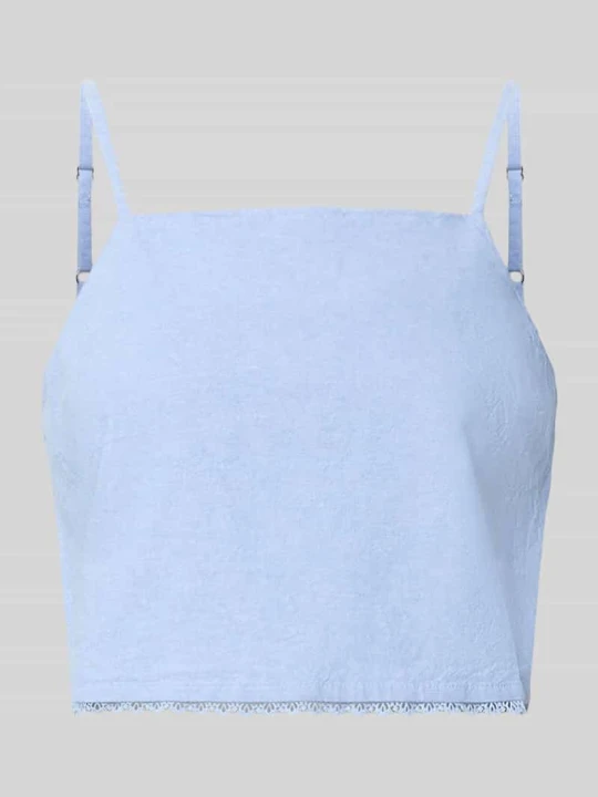 Zdjęcie produktu Top w kroju regular fit z obszyciem koronką model 'Feoly' American Vintage Jasnoniebieski