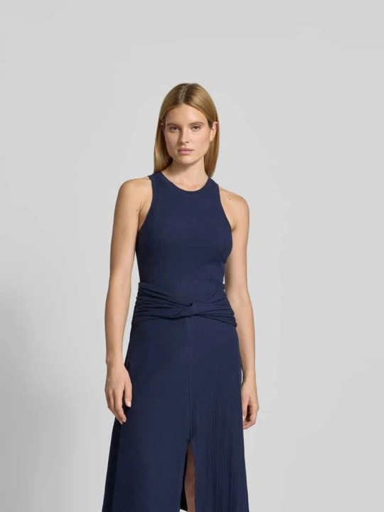 Zdjęcie produktu Top w kroju slim fit z okrągłym dekoltem Victoria Beckham Granatowy