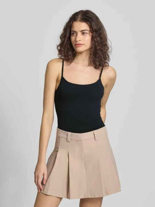 Zdjęcie produktu Top w kroju slim fit z ramiączkami spaghetti REVIEW Czarny