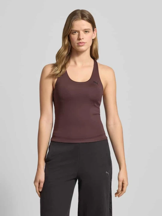 Zdjęcie produktu Top w kroju slim fit z wbudowanym stanikem Puma Ciemnobrązowy