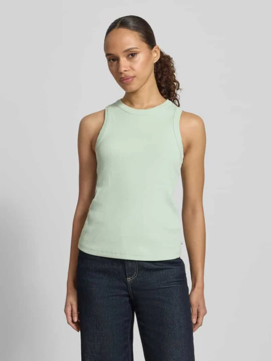 Zdjęcie produktu Top w prążkowanej dzianinie o kroju slim fit Tom Tailor Jasnozielony