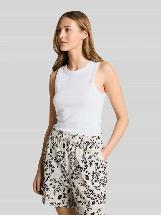 Zdjęcie produktu Top w prążkowanej strukturze, krój slim fit Tom Tailor Biały