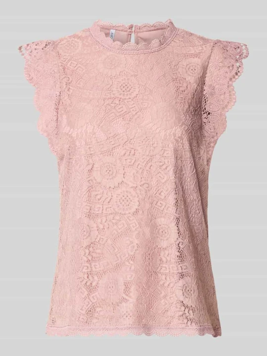 Zdjęcie produktu Top w stylu bluzki o kroju regular fit z wzorem na całej powierzchni model 'OLLINE' Pieces Brudnoróżowy