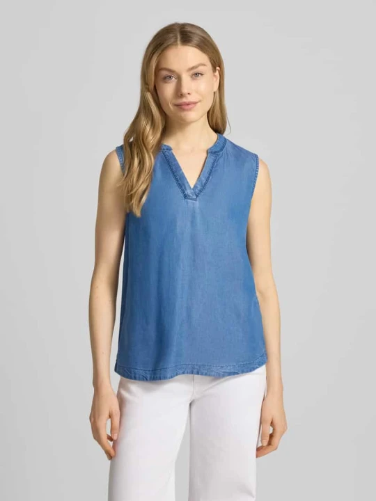 Zdjęcie produktu Top w stylu bluzki z lyocellu model 'KOSMO' B.Young Jeansowy niebieski