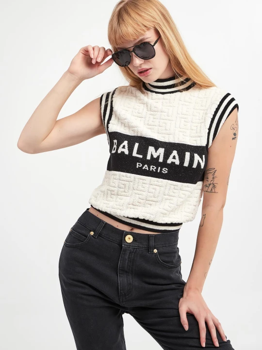 Zdjęcie produktu Top wełniany damski BALMAIN
