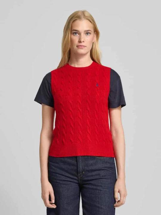 Zdjęcie produktu Top z dzianiny z Mieszanka bawełny i kaszmiru Polo Ralph Lauren Czerwony