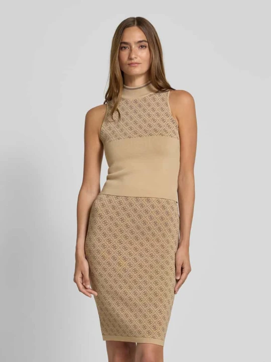 Zdjęcie produktu Top z dzianiny ze wzorem z logo model ‘LISE’ Guess Piaskowy