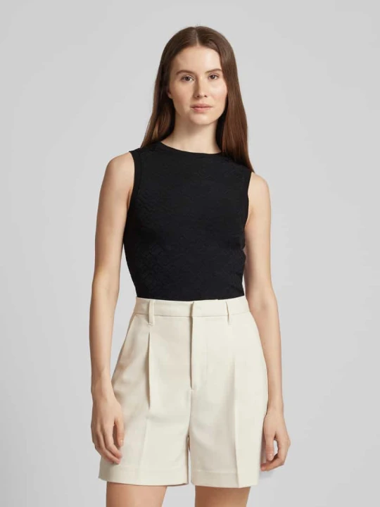 Zdjęcie produktu Top z fakturowanym wzorem model ‘OFELIA’ Guess Czarny