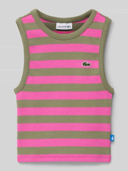 Zdjęcie produktu Top z naszywką z logo Lacoste Mocnoróżowy