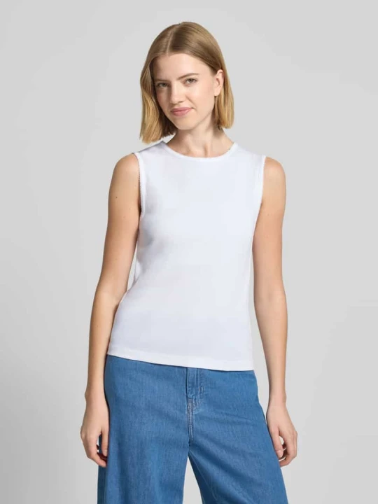 Zdjęcie produktu Top z okrągłym dekoltem model 'FARIDA' Drykorn Biały