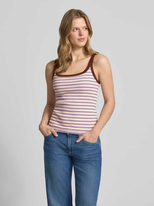 Zdjęcie produktu Top z okrągłym dekoltem model 'MOLLY' Topshop Fioletowy melanż