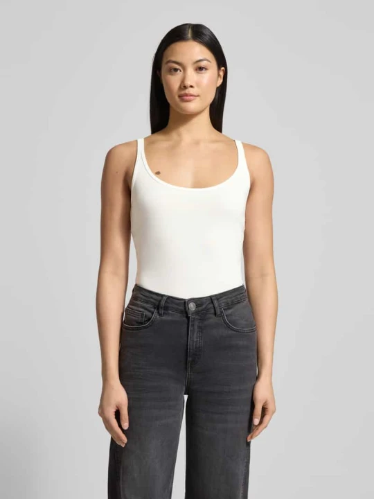 Zdjęcie produktu Top typu tank o kroju slim fit z mieszanki bawełny model 'Ina / Dailies' Opus Złamany biały