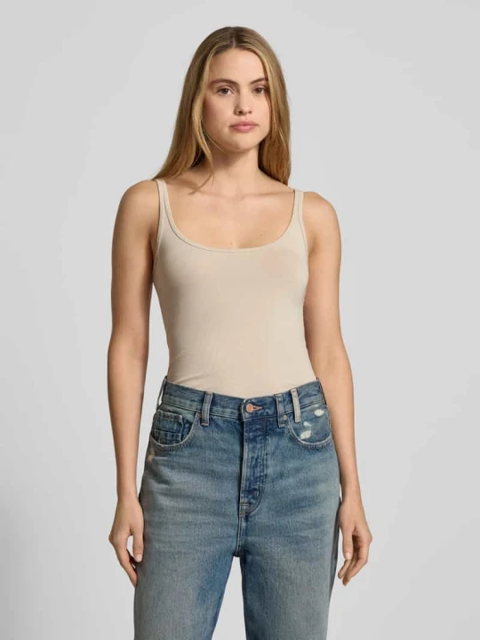 Zdjęcie produktu Top typu tank o kroju slim fit z mieszanki bawełny model 'Ina / Dailies' Opus Beżowy