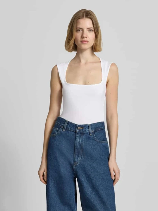 Zdjęcie produktu Top z prostokątny dekolt model 'ISABELLA GIGI' JJXX Biały